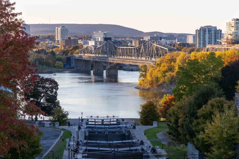 Gatineau skyline by the river