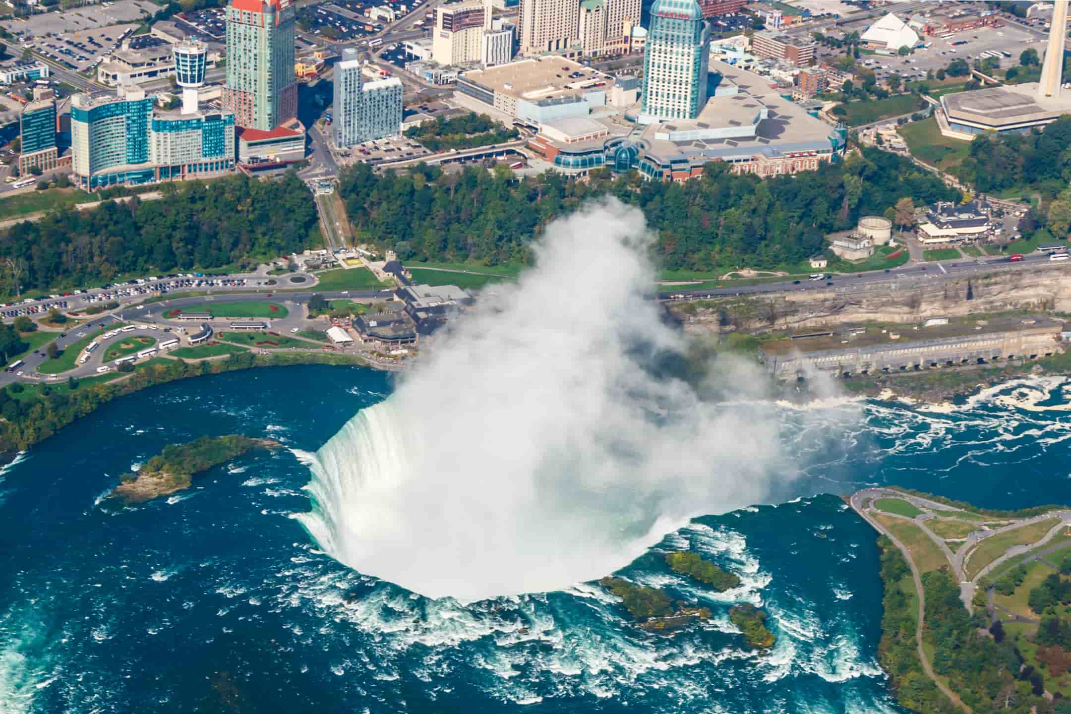 Aerial view of Niagara Falls